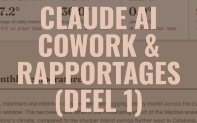Claude AI Cowork & rapportages (Deel 1)